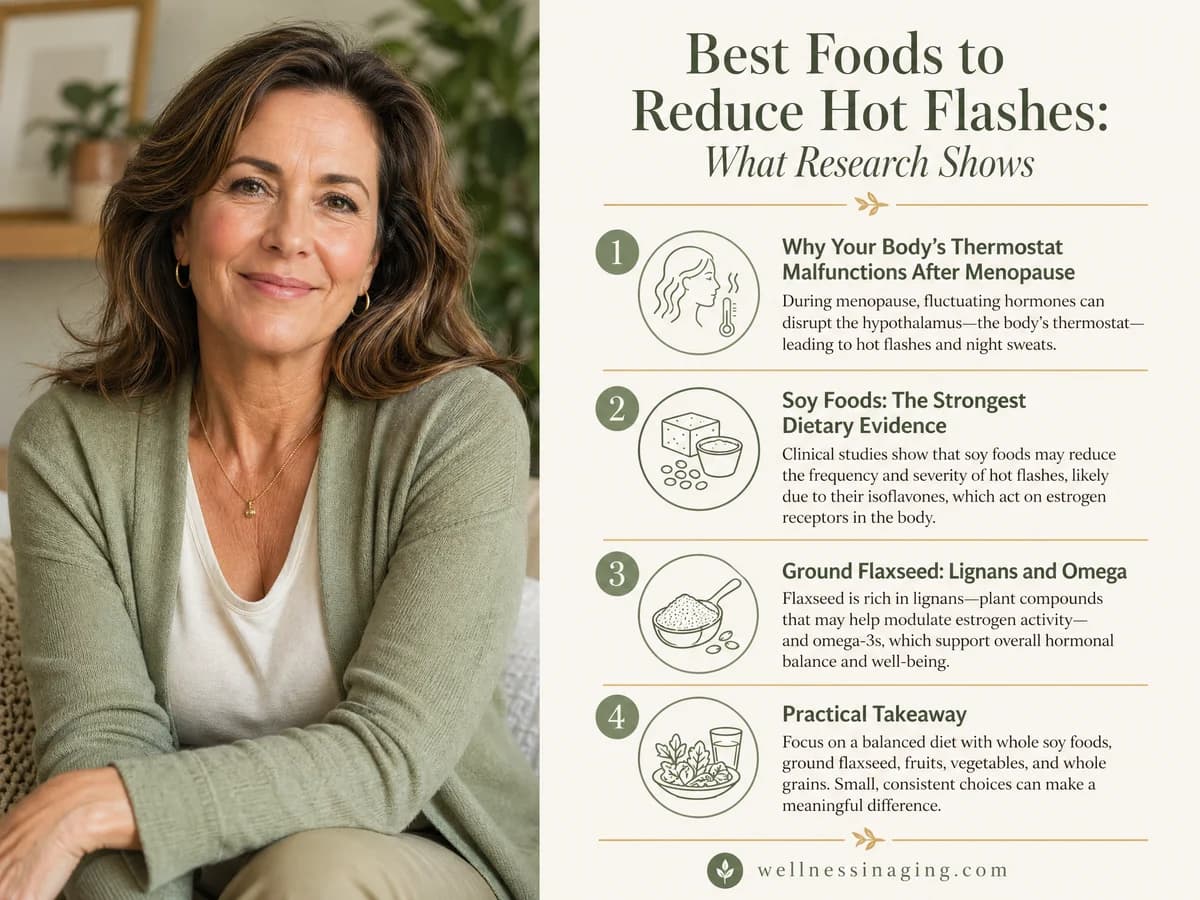 Best Foods to Reduce Hot Flashes: What Research Shows — infographic