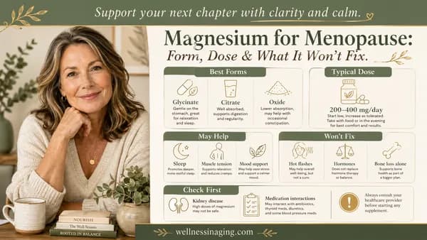 Magnesium for Menopause: Form, Dose and What It Won't Fix