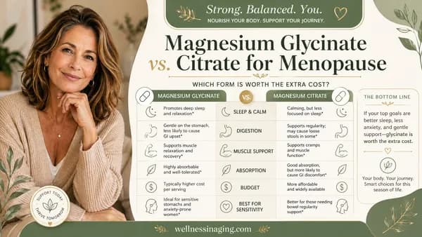 Magnesium Glycinate vs. Citrate for Menopause: Which Form Is Worth the Extra Cost?