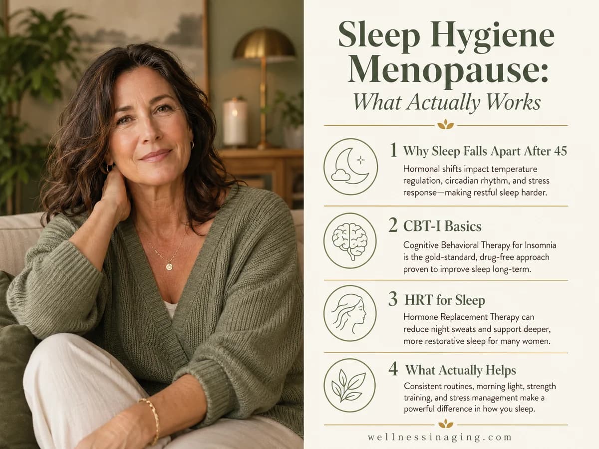 Sleep Hygiene Menopause: What Actually Works — infographic